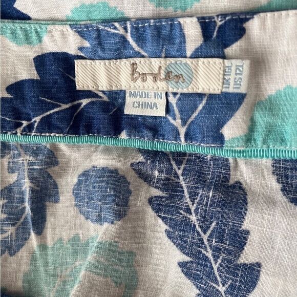 BODEN Classic tunic split neck 100% linen dress, style WW194, size 12L. - Picture 9 of 10